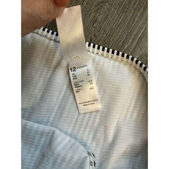 Sia Swim‎ Australia Navy White Striped Bikini Bottoms US Size 8 - Picture 4 of 8